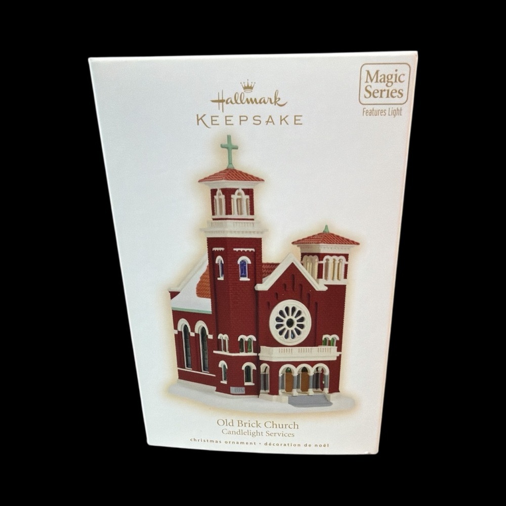 Hallmark Keepsake Old Brick Church Ornament - Red and White